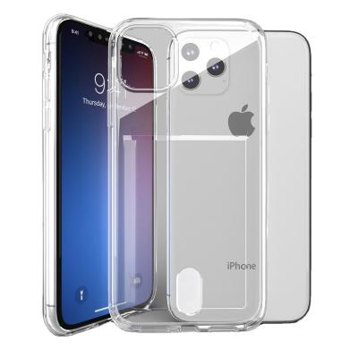 China Transparent Soft Cell Phone Bumper Case Card Slot Cover Cell Phone Lightweight Case For iPhone 11 pro 12 max Xs Xr X for sale