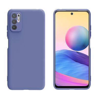 China Fashion Silicone TPU Microfiber Back Cover Candy Color Silicone Mobile Cell Phone Case For Redmi NOTE 10 5G for sale