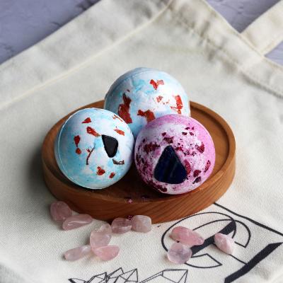 China Clean Bubble Organic Private Label Cleansing Essential Oil Surprise Gift Rainbow Bath Bomb With Ring for sale