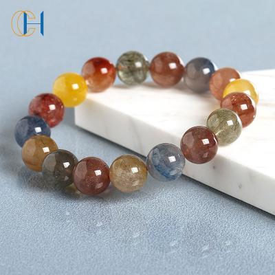 China CLASSIC Wholesale Fashion Colorful Quartz Beads Natural Hair Crystal Bracelet for sale