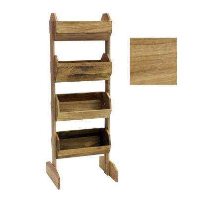 China Eco-Friendly Bathroom Wooden Rack Removable Display Shelf for sale