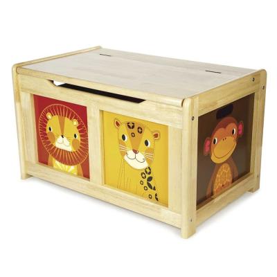 China Customized Eco-friendly Wooden Children Toy Storage Box Toy Chest Toy Organizer For Children Play for sale