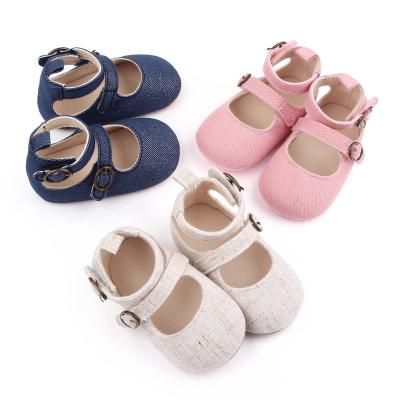 China Fashion trend pure color baby toddler the new crochet-loop cotton fabric double baby shoes shoes for sale