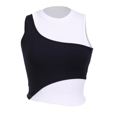 China 2022 New Double Strap Summer Double Shoulder Yoga Top Breathable Custom Color Spring And Stitching for sale