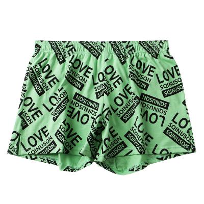 China Antibacterial Loose Mens Underwear Boxers Pure Cotton Pants Comfortable Fashion Printed Home Briefs for sale