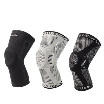 China Anti-slip Sports Kneepad Spring Knitted Nylon Kneepad Basketball Outdoor Mountaineering Kneepad Recycling Breathable Knee Brace for sale