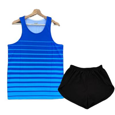 China Breathable Women/Men 2Pcs Sets Marathon Running Jogging Suit Vest+Shorts Set Gym Kits Athletics Clothing Racing Jogging for sale