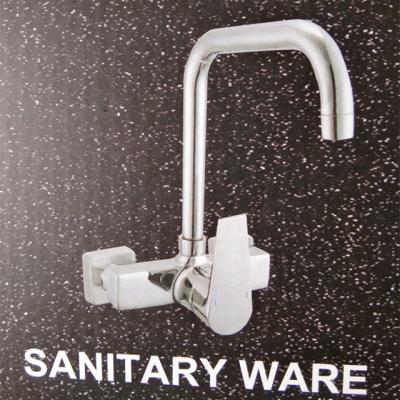 China Hot And Cold Zinc Kitchen Mixer Taps Building Materials Hot Sale Metered Metered Kitchen Faucet Wall Mounted Mixer for sale