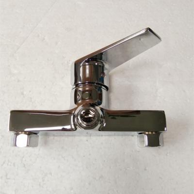 China Hot Selling Metered Wall Mounted Faucets Building Materials Bathroom Faucet Spray Zinc Shower Mixer Tap for sale