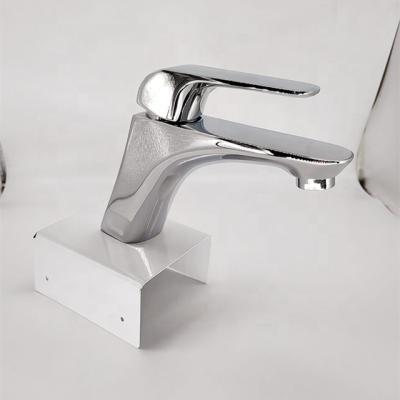 China Hot Sales Metered Bathroom Sink Faucets Modern Zinc Mixer Tap Single Lever Deck Mounted Basin Faucet for sale