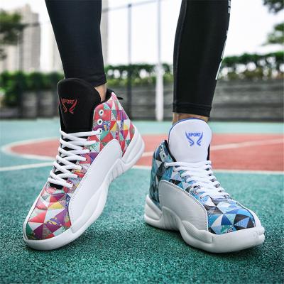 China 2021 New Arrival Anti-slip Hot Designs OEM Factory Sale Outdoor Breathable Large Size Basketball Shoes 45 For Men for sale