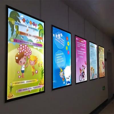 China Indoor Outdoor Customization design aluminum frame illuminated fabric standing led light box for advertising for sale