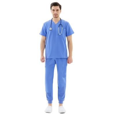 China Reusable Hospital Uniform Designs Fashionable Nurse Scrubs Set Hospital Uniform For Woman Tops for sale