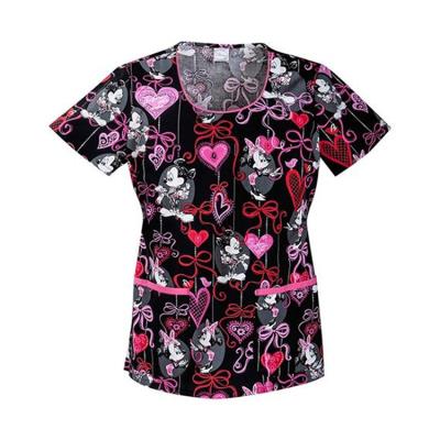 China Custom Hospital Patterns Prints Trendy Nurse Rayon Uniforms Nursing Clothes For Women And Men for sale