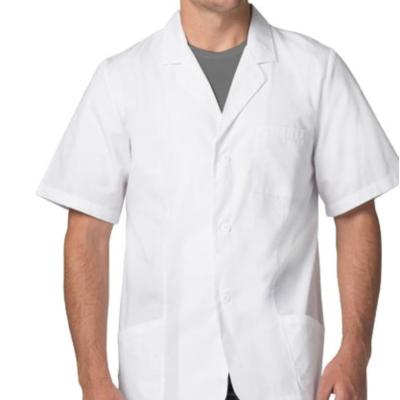 China Hospital Customized New Design USA Lab Coat Unisex White Hospital Uniforms Doctor Lab Coat for sale