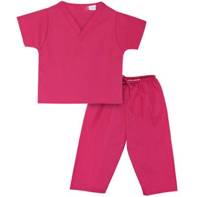 China New Reusable Kids Perfect Sibling Gift Colors Kids Scrub Suits Medical Uniform Set for sale