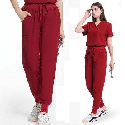 China Medical Hospital Fashion Design Uniform Hospital Scrubs Woman Jogger Medical Nurse Scrubs Sets for sale