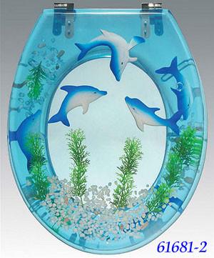 China resin toilet seat cover,MDF toilet seat,PP toilet seat,sea star,shell transparent for sale