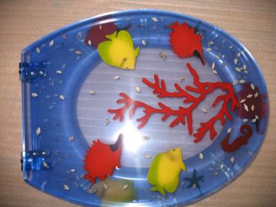 China polyresin toilet seat cover,MDF ,color toilet,PP toilet seat,sea star,shell transparent, for sale