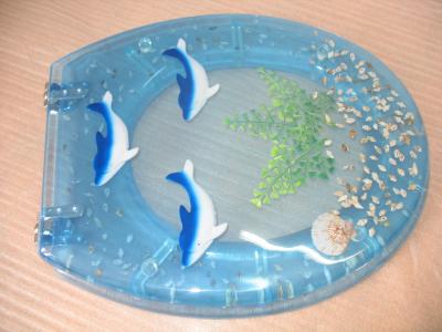 China polyresin toilet seat cover,MDF ,color toilet,PP toilet seat,sea star,shell transparent, for sale