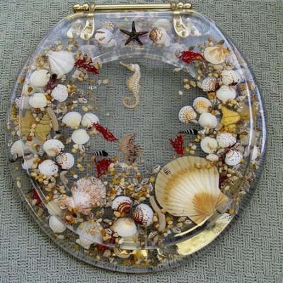 China polyresin toilet seat cover,MDF ,color toilet,PP toilet seat,sea star,shell transparent, for sale