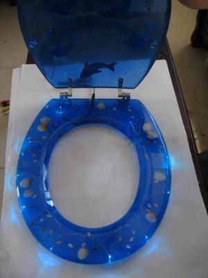 China LED poly-resin toilet seat cover,RESIN toilet seat,tranparent toilet seat,sanitary ware for sale