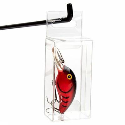 China Lure Packing Case Fishing Tackle Bait Box Hook Box PVC Transparent Hanging Box for sale