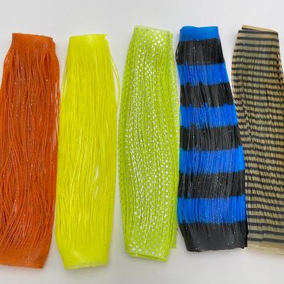 China Wholesale Bass Fishing Jig Silicone Skirt Tabs For Tackle Craft Spinnerbait DIY for sale