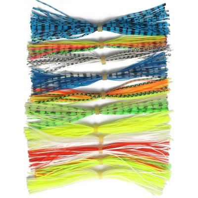 China Fishing Lure Silicon 220 Colors Custom Size Skirt Round Silicone Rubber Jig Edges DIY Fishing Jig Rubber Lures Fly Tying Leg No for sale