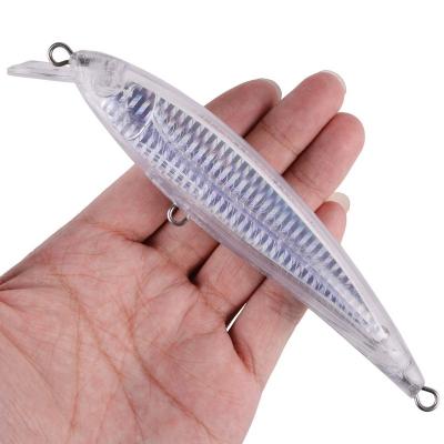 China The Big Minnow 15cm 38grams ABS Plastic Fishing Empty Lure Blanks Unpainted Fishing Tackle Unpainted Lure for sale