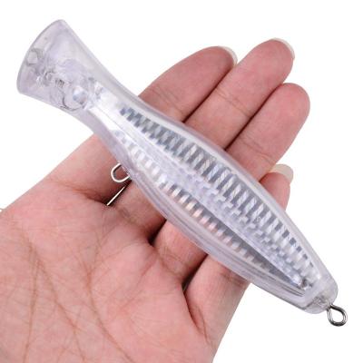 China ABS Plastic Large Snap 12cm Lure Blanks White 37g Unpainted Fishing Grams Fishing Lures Unpainted for sale