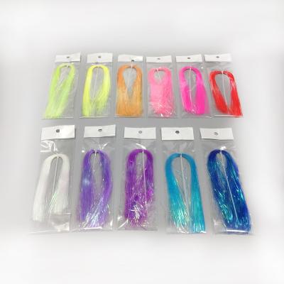 China 11 Colors Fly Tying Flashabou Fly Tying Body Wing Leg Material Flashabou Materials Fiber for sale