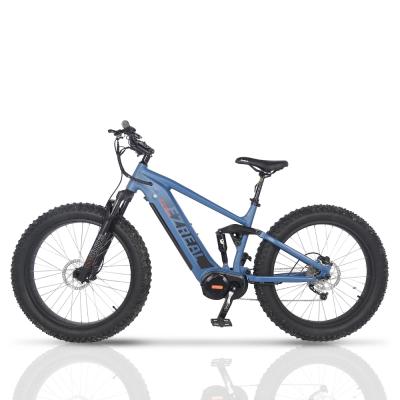 China Aluminum Alloy EZREAL E Mtb Mid Fat Tire Full Suspension Drive Tire E Bike Electric Bicycle Ebike With 48V 1000W for sale