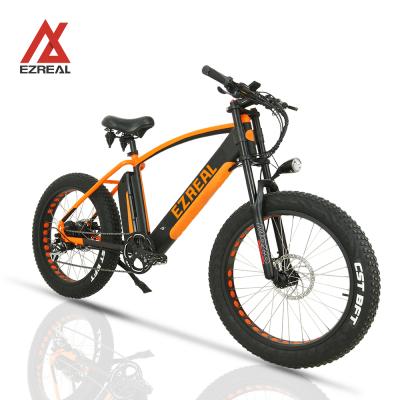 China EZREAL aluminum alloy enduro double battery 26ah 100km electric mountain bike emtb fast range 750w fat tire 45km/h for sale