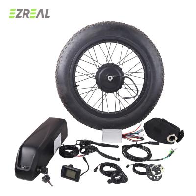 China EZREAL 26 28 29 inch fat tire snow bike wheel motor conversion kits with 26