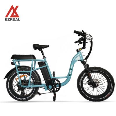 China Cheap Aluminum Alloy EZREAL Electric Cargo Bike Adult Ebike With 48V 750W Bafang G60 Rear Brushless Motor for sale