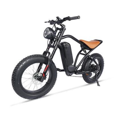 China New Style Aluminum Alloy EZREAL Popular Harley Electric Bike Fat E Bicycle Ebike with 48V 600W Rear Motor for sale