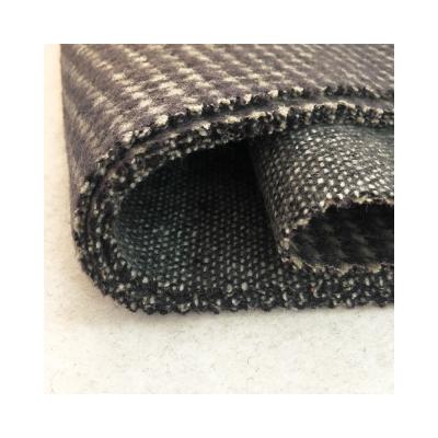 China Viable Hot Sale Garment Woven Heavy Houndstooth 80%wool Color Tweed Fabric for sale