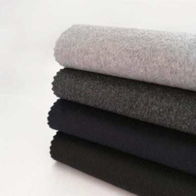 China Durable High Quality Solid Color Wool Cashmere Brushed Woven Fabric For Coat for sale