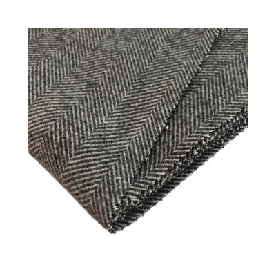 China Viable Wholesale Stock Woven Tweed Wool Coat Wool Herringbone Fabric for sale