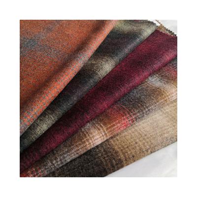 China Sustainable Factory Wholesale 60%wool Yarn Dyed Screened Fabric Woven Fabric For Coat for sale