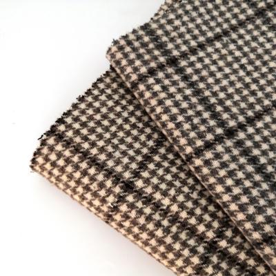 China One Side One Side Houndstooth One Side Double Sided Heavy Solid Woolen Fabric For Winter for sale