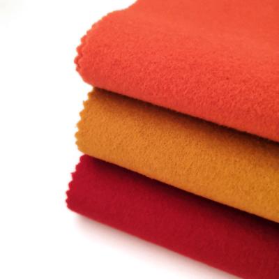 China Various colors viable 60%wool brushed woolen fabric for winter coat for sale