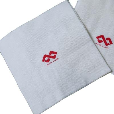 China White Custom Logo Printed Disposable Paper Cocktail Napkins Paper Napkins With Logo for sale