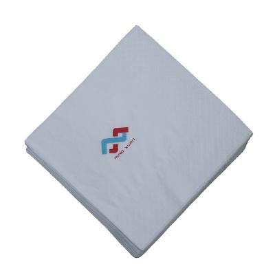 China custom printed logo white 2 ply 23*23cm paper napkins cocktail napkins for restaurant for sale