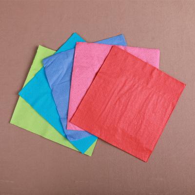 China 25x25cm Colored Colorful 2ply Beverage Napkins Colored Cocktail Paper Napkins for sale