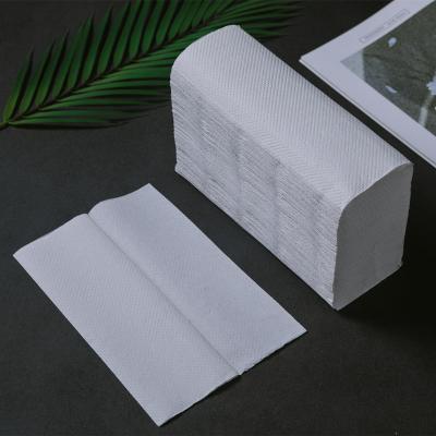 China Water Absorption High Absorbency Single Paper Towel V Fold Interfold Hand Towel for sale