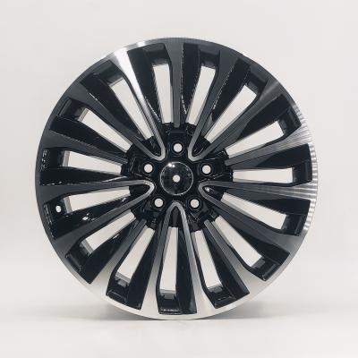 China Automobile Modification Made In China 18*8j Offset 43 5*112 CB 66.45 Black Machine Face Car Alloy Passenger Car Wheels In Stock Fit For VW Passat for sale