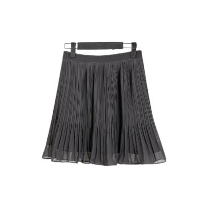 China Pleated thin skirt a-line summer female summer short skirt breathable high-waisted half bust skirt for sale