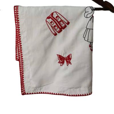 China Protective Pillow Shell Embroidery Waterproof and Mite-proof Cover Embroidered Fabric Pillowcase Anti-Drool Head Oil Pillowcase for sale